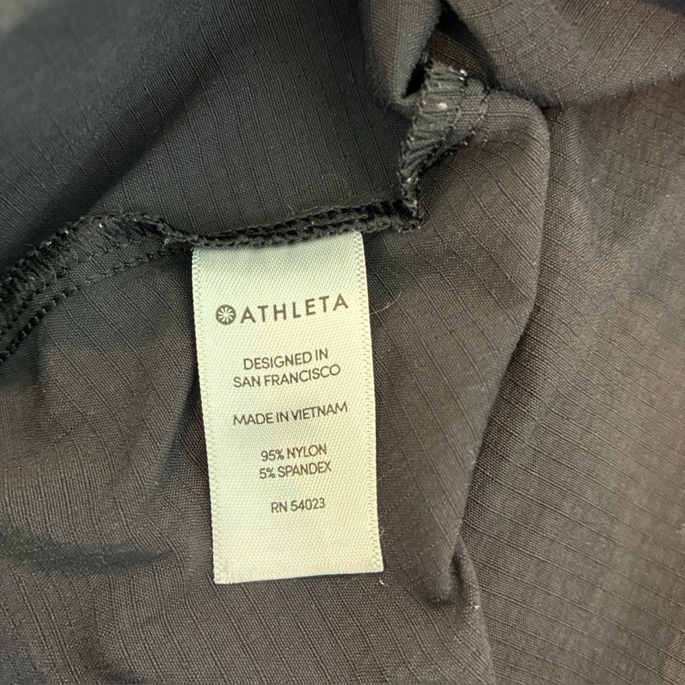 Athleta Mod Trekkie Crop Pant Women's 16 Black Mid Rise Stretch Waist Zip Ankle - Picture 10 of 10